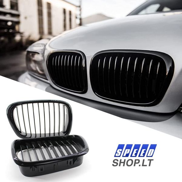 BMW 5 (E39) priekinės blizgios grotelės